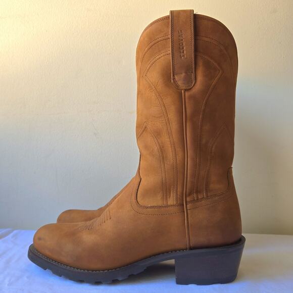Tecovas The Bandera Men's Brushed Leather Cowboy Ranch Work Boots Clay Size 10.5 - Picture 1 of 12